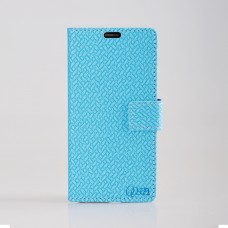 Qoosea Stand Flip Wallet Case with Card Holder and ID Slot for Wiko U Feel Smartphone(Blue)